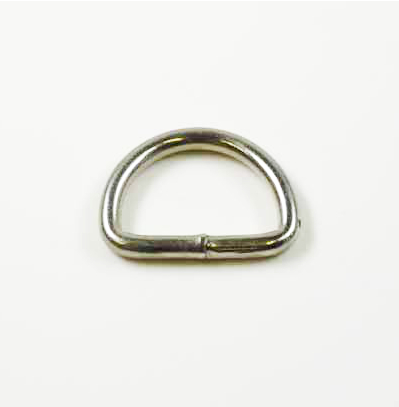 D-Ring 18 mm geschweisst Eisen vernickelt